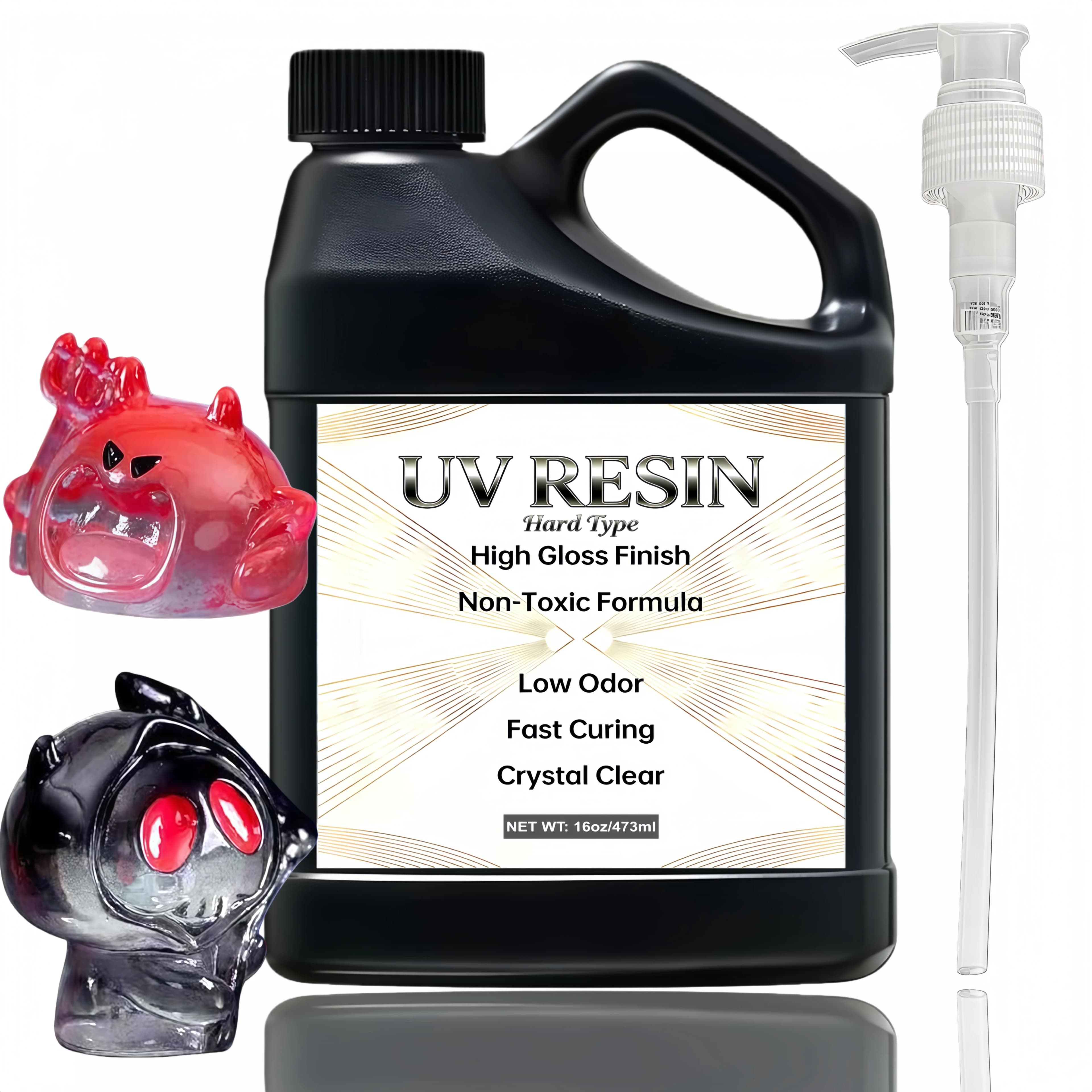 Upgraded Odorless Fast-Cure Non-Yellow Resin for Jewelry, Phone Molds & DIY Casting Crafts, Great Hobbyist Gift