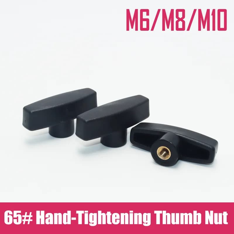 M6 M8 M10 Head Diameter 65 # T Type Prugna Bachelite Ala Hand Hooks Butterfly Head Plastic Butterfly Blade for Inch