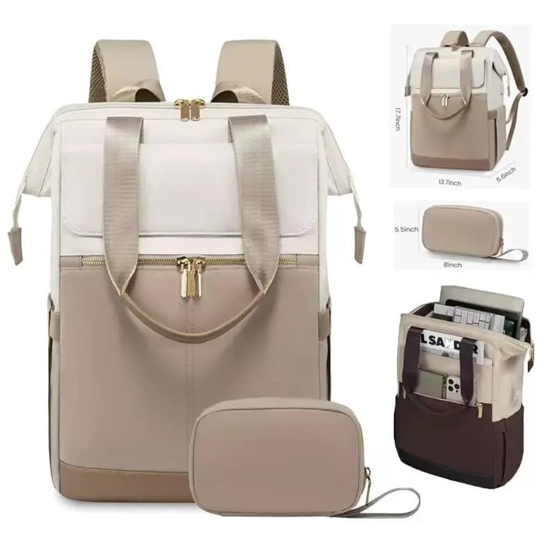 New cross-border large-capacity college-style backpack, high-appearance niche commuter backpack, mommy business travel backpack