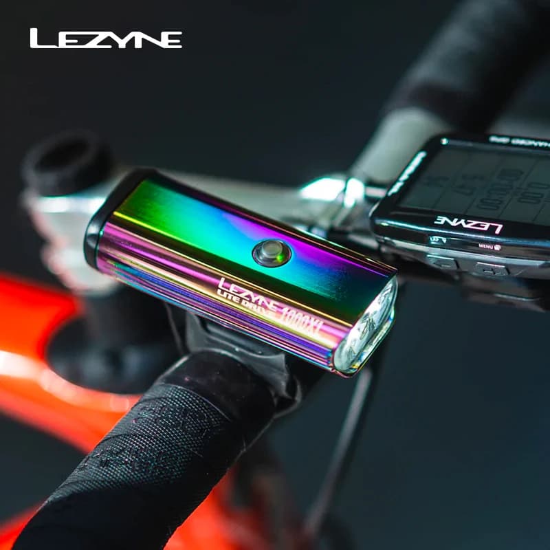 LEZYNE Bicycle Front Light 1000 Lumens in Aluminum Alloy Rechargeable USB LED Light Waterproof for Road Bike and Mountain Bike for Night Racing