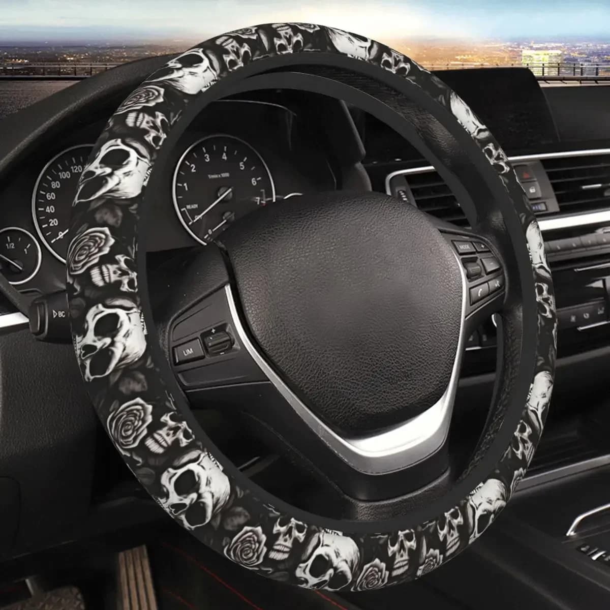 Car cover No inner circle Design skull Universal protection for wheel anti-slip Automotive