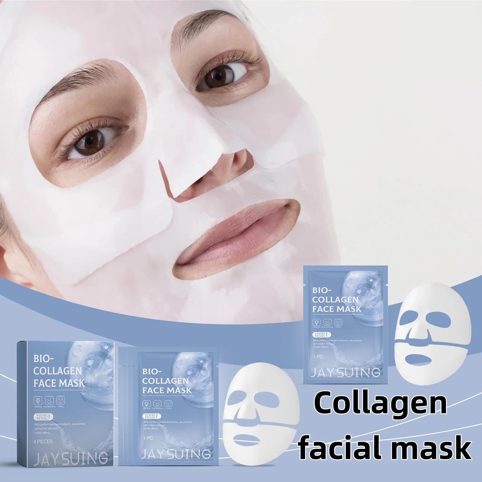 The face mask moisturizing the collagen Jay releases the skin tone and firms the skin with face mask moisturizing the hyaluronic acid