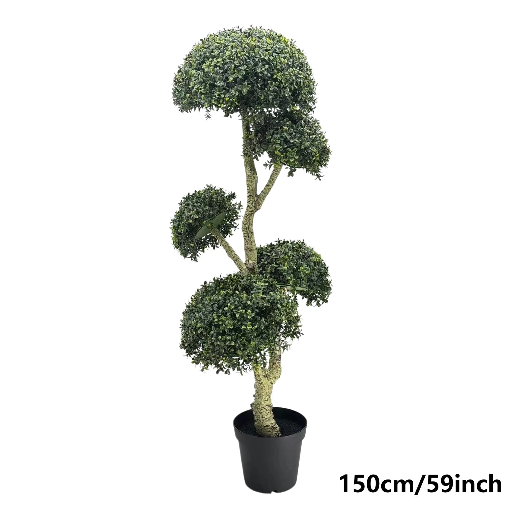 150cm/59inch Artificial Tree Like Real Mushroom Tree, Boxwood Ball, Artificial Plants, For Living Room,Bedroom, Office, Balcony