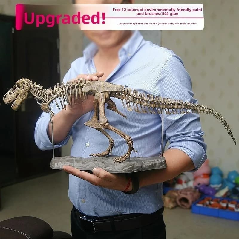 Giocattolo Fossile di Dinosauro, Modello di Scheletro di Tyrannosaurus Rex, Simulazione Tik Tok, Regalo Educativo per Bambini da Assemblare
