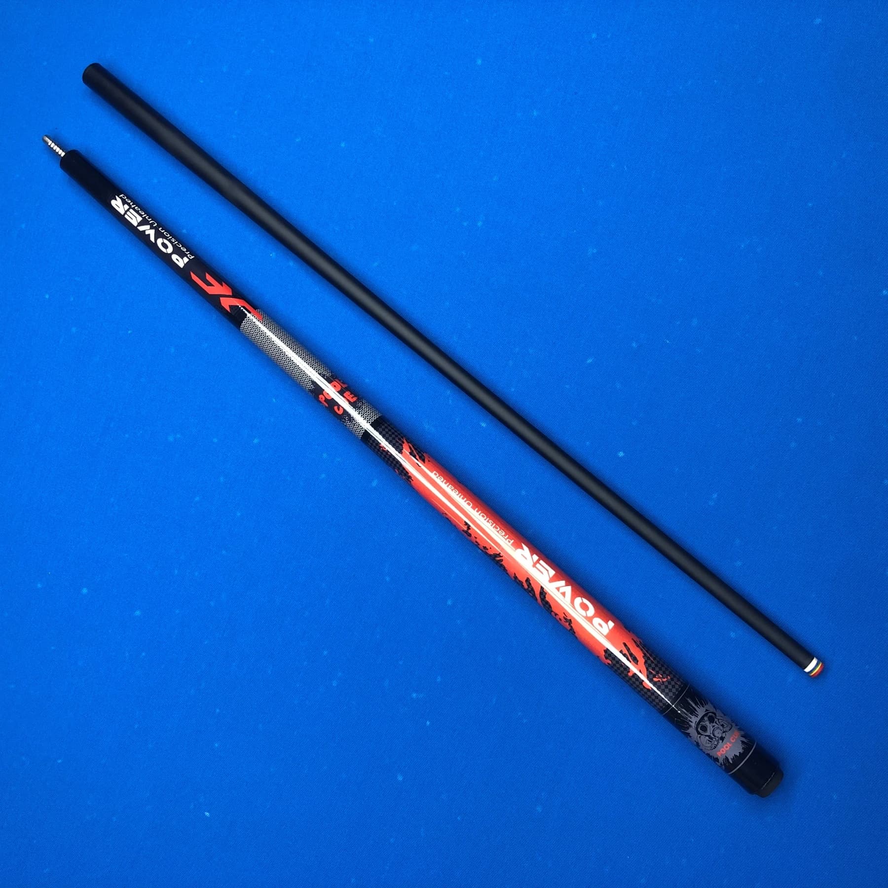 Stecca da Biliardo in Fibra di Vetro con Punta Multistrato Arcobaleno da 12,5 mm, 150 cm, Giunto Rapido in Acciaio Inossidabile Divisibile in 2, Estendibile con Motivo Vivace