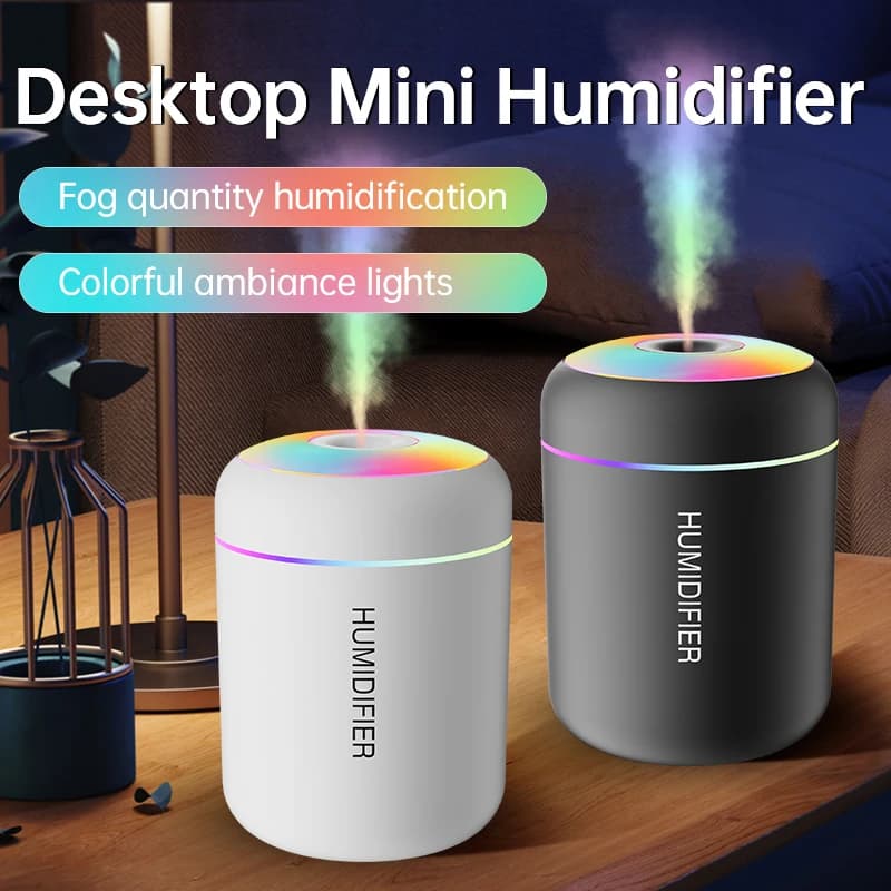 Mini umidificatore d'aria da 180 ml, diffusore di aromi elettrico USB, purificatore di oli essenziali, aromaterapia, nebulizzatore con luci per auto, casa, camera da letto