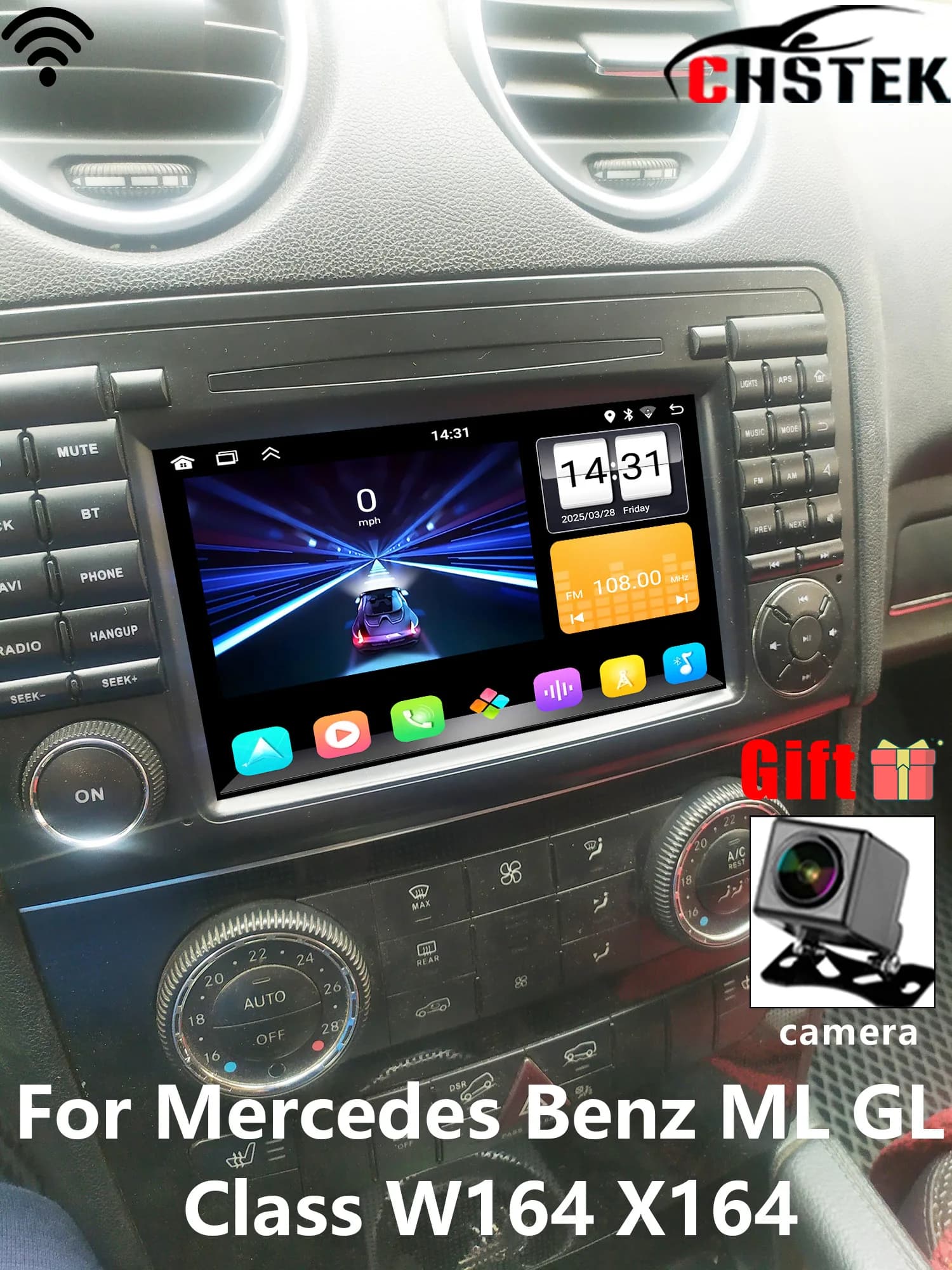 Inch 7" Car OEM For Mercedes Benz W164 X164 ML ML350 ML300 ML280 GL GL500 GL350 Navigation Media Bluetooth Android Upgrade Auto