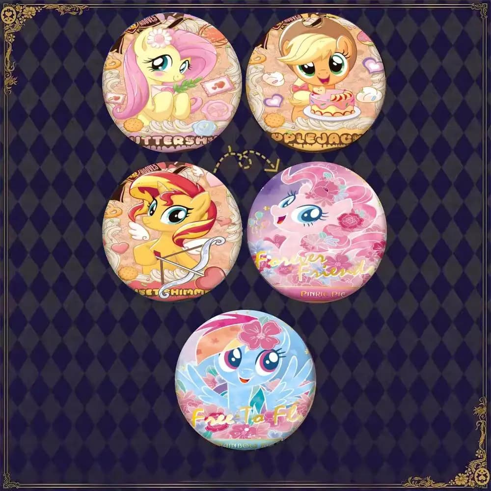 Spilla Distintiva Anime My Little Pony in Latta, Accessorio per Abbigliamento e Zaino, Spilla da Bavero