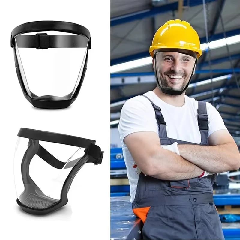 Maschera Protettiva Trasparente Riutilizzabile Antipolvere e Antiappannamento, Occhiali di Sicurezza HD, Protezione per Cucina, Maschera Antispruzzo con Filtri