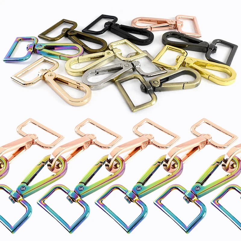 30Pcs 16-50mm Metal Swivel Lobster Buckle for Keychain Hook Spring Snap Buckles Bag Strap Carabiner Clasp Hardware Accessories
