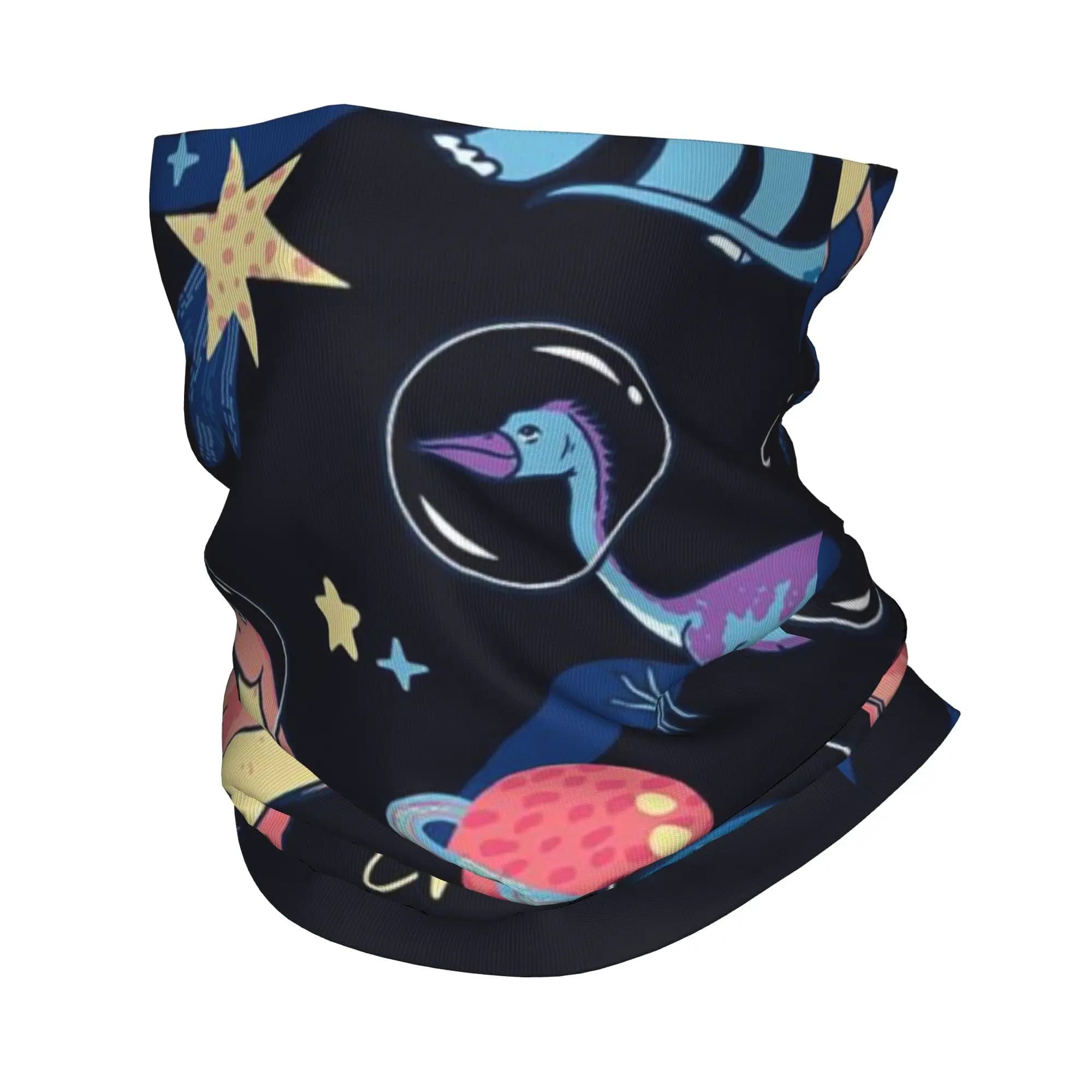 Bandana con stampa di dinosauri, sciarpa avvolgente, calda maschera per il viso, per escursionismo, pesca, unisex, per adulti