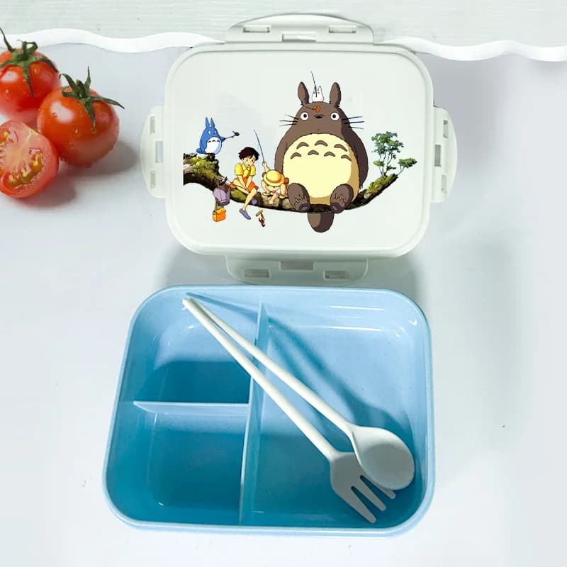 Totoro Kawaii Lunch Box Ragazza Ragazzo Miyazakis Anime Bento Box Studente Scuola Picnic Contenitori per alimenti Custodia Regalo per bambini