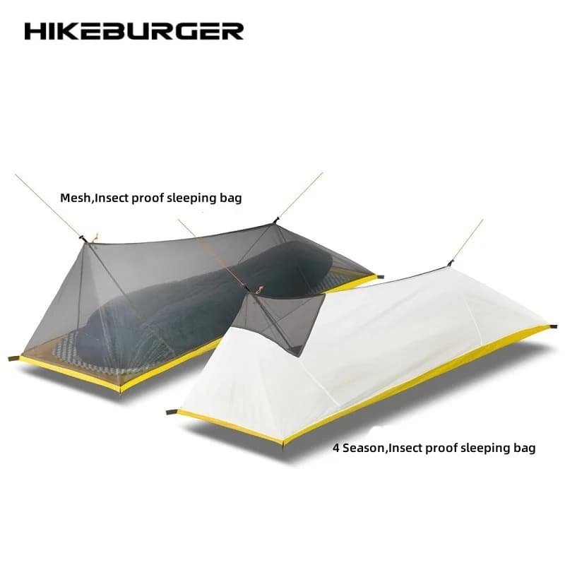 HIKEBURGER Jian 1P Bivy Sack Indoor outdoor camping tent Insect-proof sleeping bag Set Light mountaineering pole Less tent