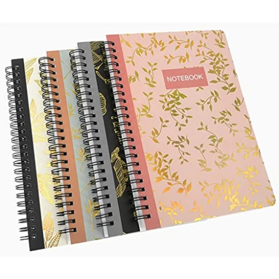 Spiral Notebook Journal, Wirebound Ruled Sketch Book NotePad Diary Memo Planner, A5 Size 8.3X5.7 and 80 sheets (Leaf)
