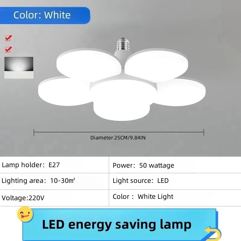 E27 LED lampada a fiore di prugna a cinque foglie 220V lampade pieghevoli dimmerabili a tre colori a parete