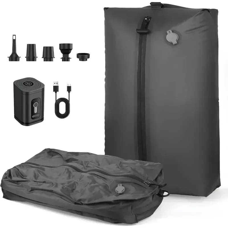 17 litre vacuum compression bag with air pump Reusable bag for storing travel clothing Compression luggage bag