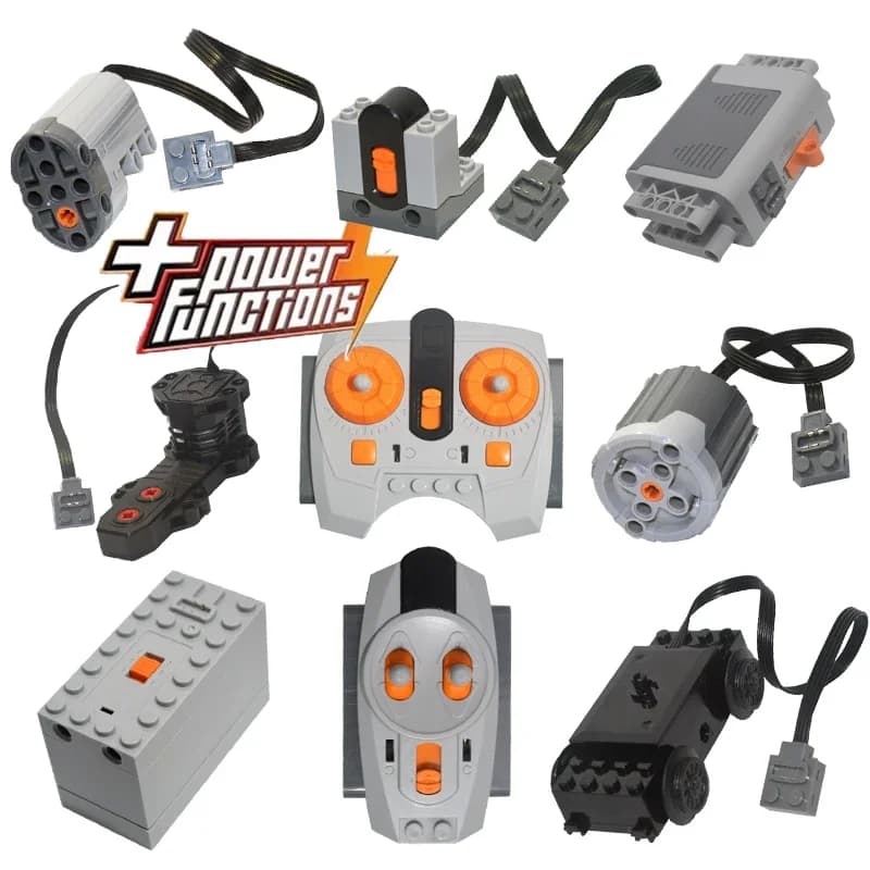 Motore tecnico, funzioni di potenza, parti, velocità a infrarossi, telecomando APP, scatola batteria, servo, luci, ricevitore, blocchi di costruzione per auto PF