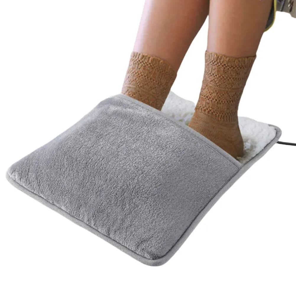Tappetino Riscaldante Elettrico USB per Piedi, Morbida Coperta Termica in Peluche, Pantofole Riscaldanti per Casa e Ufficio