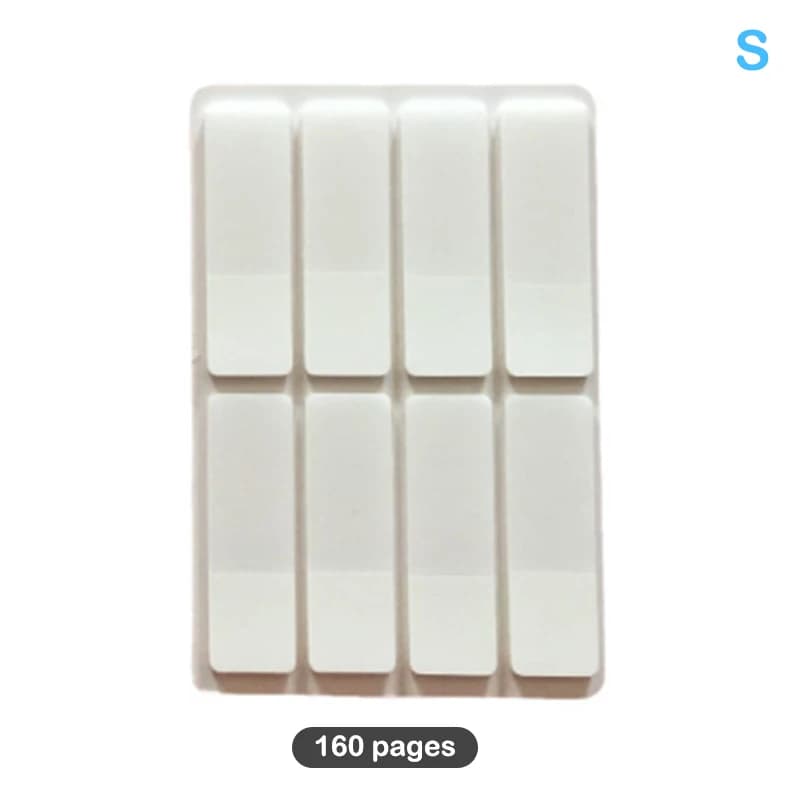 80/160 Pagine Etichette Adesive Semplici Bianche Opache, Etichette Trasparenti, Note Adesive Fai-da-Te, Forniture per Ufficio e Scuola