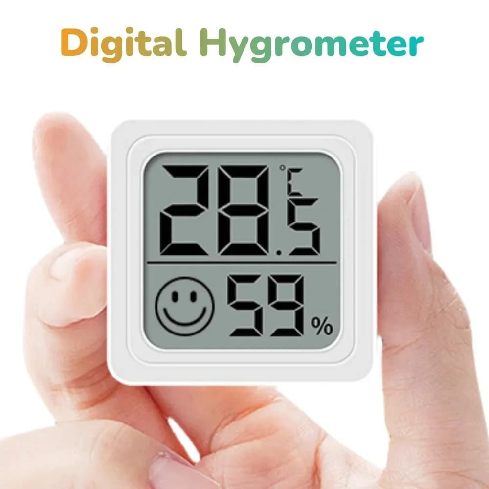 Igrometro digitale LCD Termometro da interno Misuratore di umidità con monitor di temperatura e umidità per la serra di cantina della cameretta dei bambini
