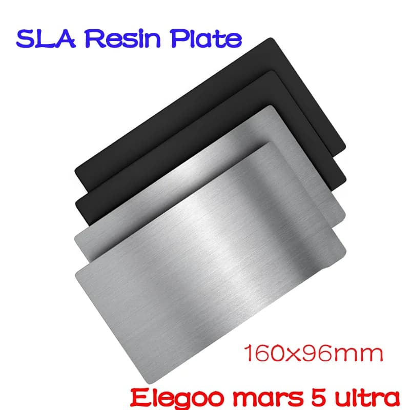 Magnetic SLA Resin Plate 160x96mm Elegoo Mars 5/Mars 5 Ultra /Mars 4/Mars 4 Ultra Flexible Steel Sheet + Hot Bed Sticker
