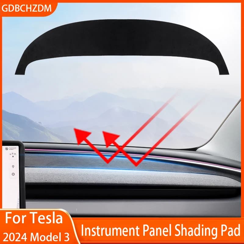 Copertura cruscotto anti-UV per Tesla Model 3 Highland 2024 Accessori console centrale Dash Mat Protector Pad Parasole