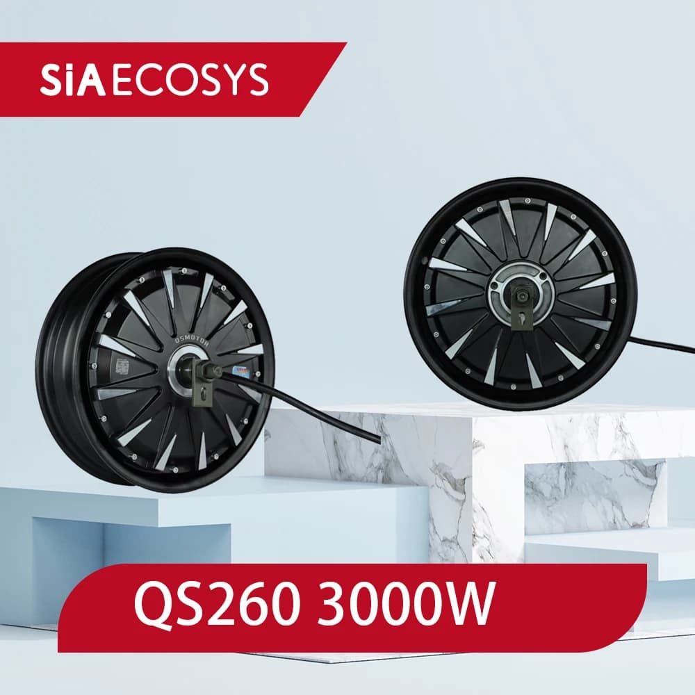 QSMotor 12*3.5 Inch 3000W QS260 40H V1.12 Brushless DC Electric Scooter Motorcycle Hub Motor High Power Electric Vehicle Part