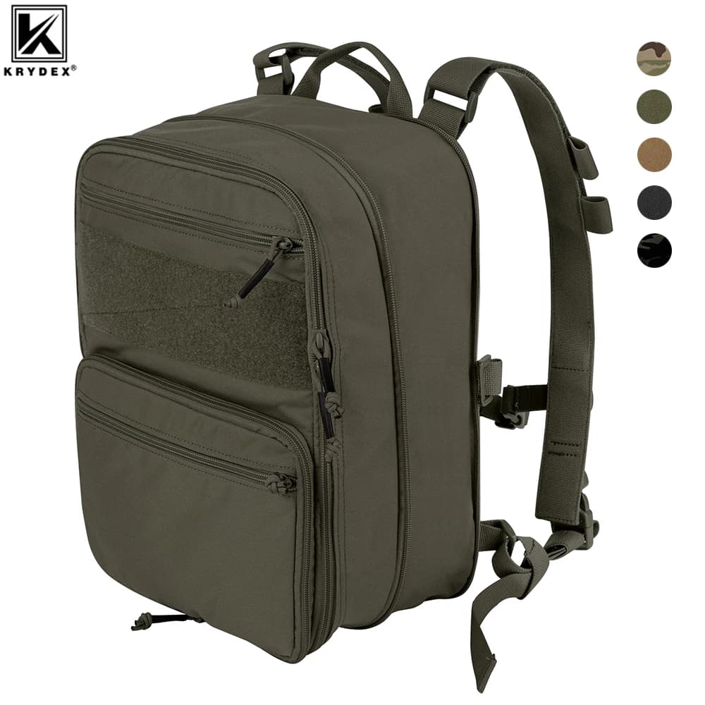 KRYDEX Tactical Flatpack D3 zaino borsa 23L espandibile Assaulter Pack idratazione MOLLE Strap Travel EDC Pack accessori da caccia