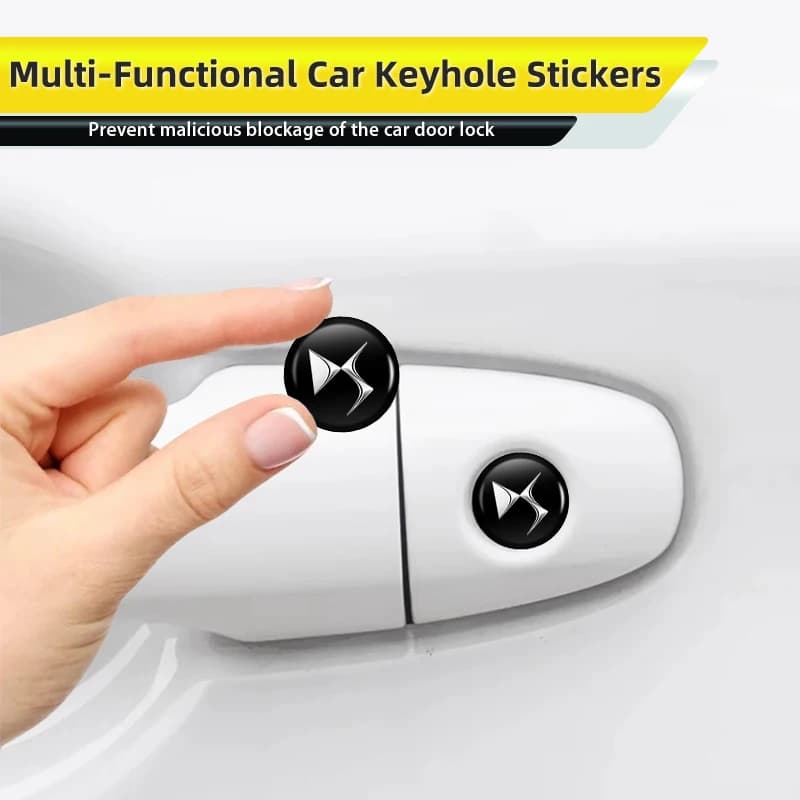 Car Door Lock Keyhole Stickers Decoration Protection For DS SPIRIT DS3 DS4 DS4S DS5 5LS DS6 DS7 DS9 WILD RUBIS E-Tense DIVINEDS