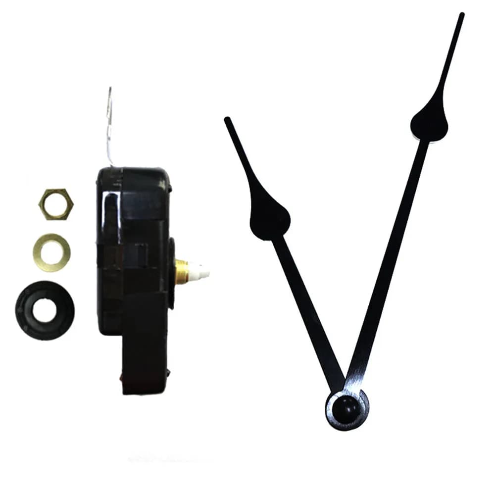 Kit Movimento Orologio al Quarzo Silenzioso Nero, Design Semplice ed Elegante per Orologi da Parete e da Tavolo, Ricambi Silenziosi e Precisi per Orologi Domestici