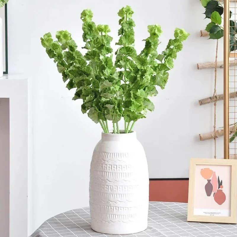 6/12/24Pcs Green Artificial Plants 42 Heads Lotus Leaf Garden Wedding Decor Home Fake Grass Accessories Party Flower Arrangement