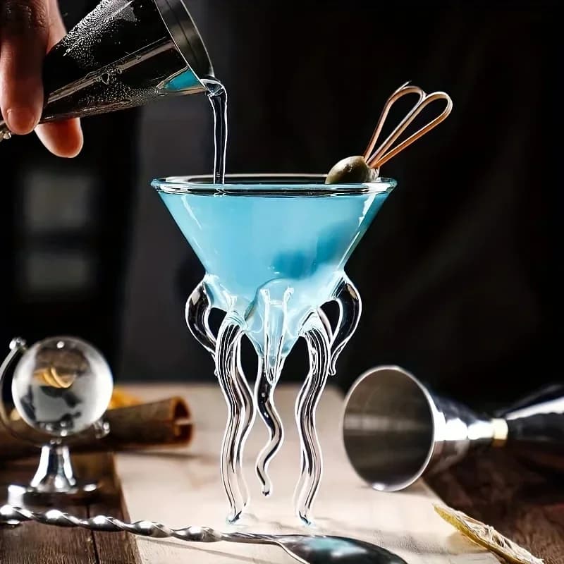 Bicchiere da cocktail per polpo Medusa Tazza da Martini Bevanda creativa Bar Strumento Bar Party Bicchiere da whisky Regalo di Natale Bicchieri da vino