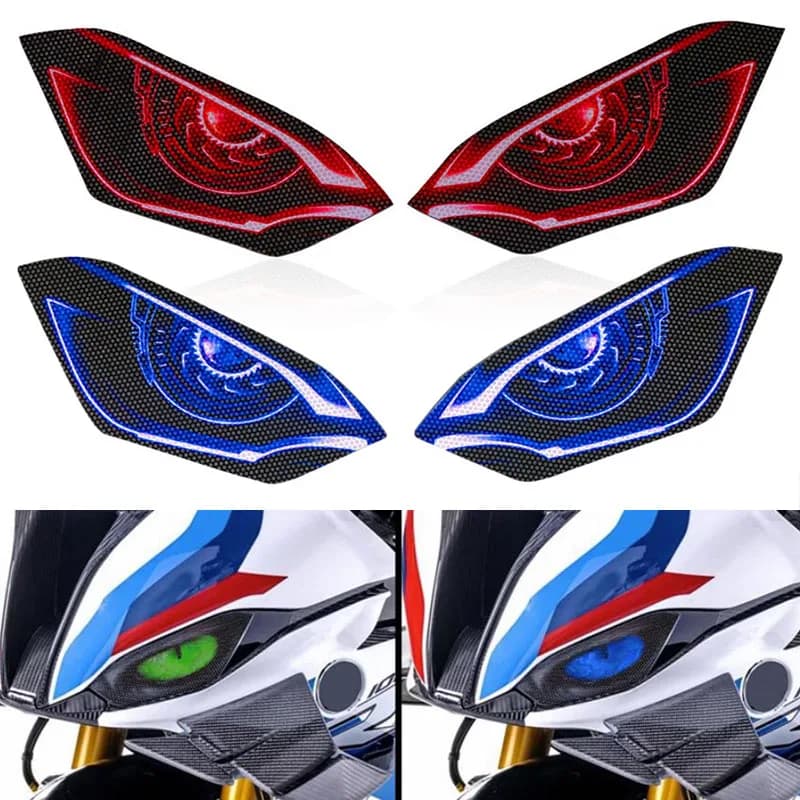 Moto 3D Carenatura Anteriore Faro Guard Adesivo Testa Luce di Protezione Adesivo Per S1000RR S1000 RR S 1000 RR 2019-2023