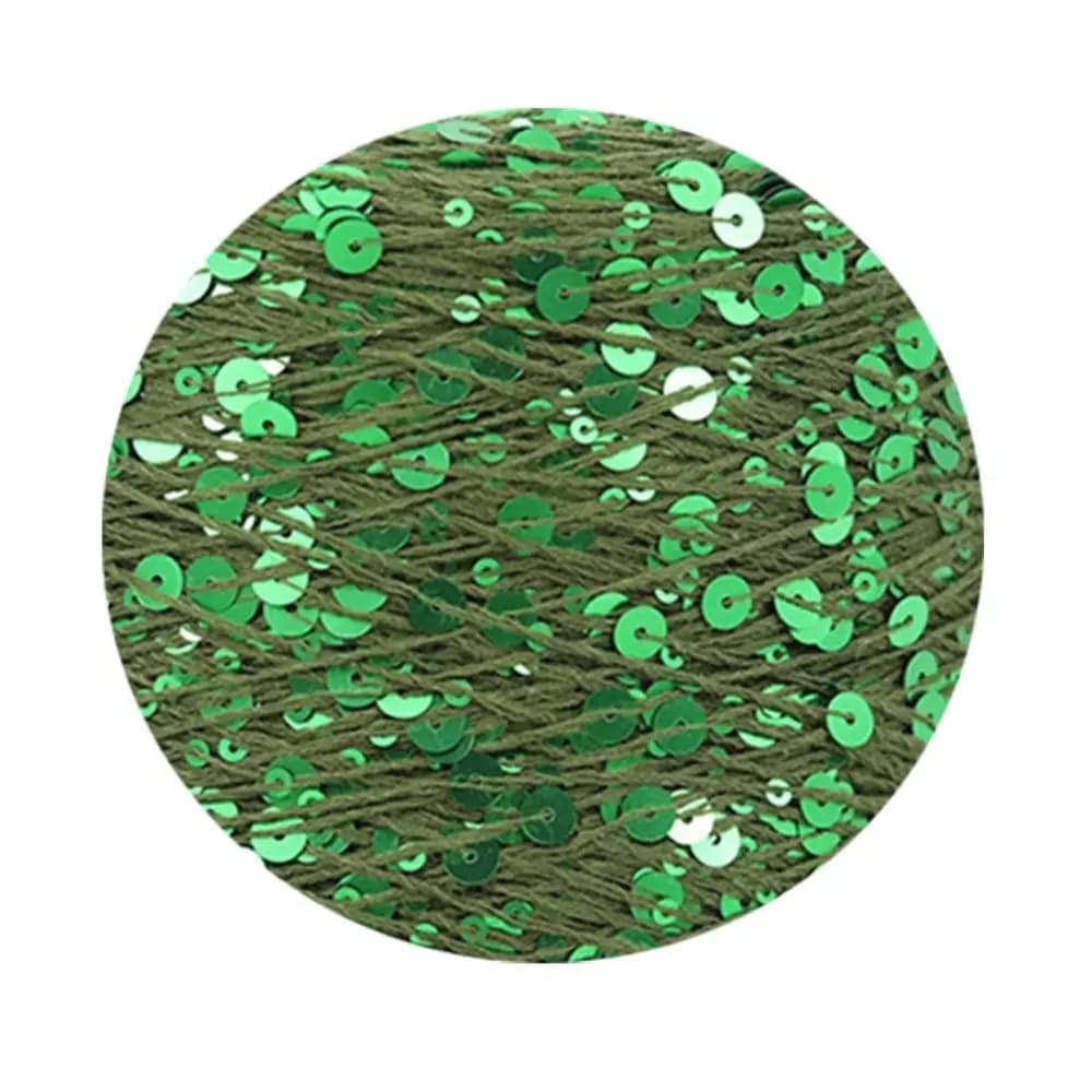 Flowers Silk Leaf Knitting Wool With Sequin Craft Sewing Scarf Hat Shoe Thread Sequin Yarn Garment Accessories Knitting Yarn
