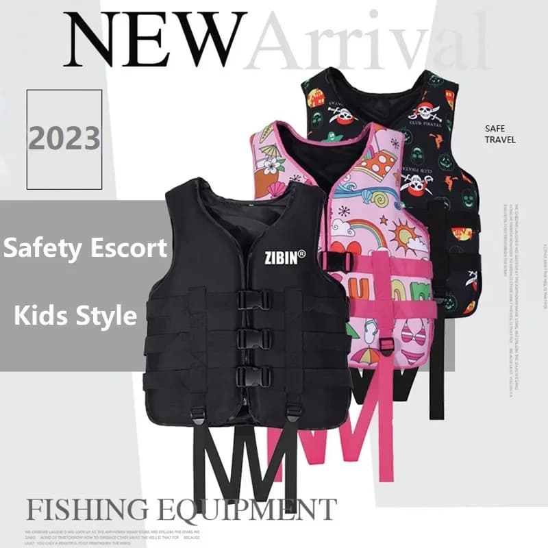 Kids Life Vest Floating Vest Water Sports Safety Neoprene Life Jacket Kayak Boating Swimming Surfing Drifting Buoyancy Jacket
