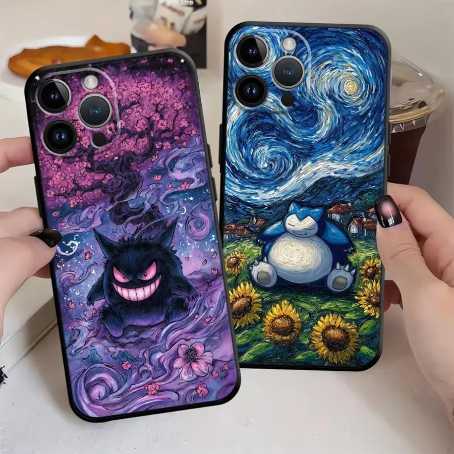 Cover for Phone Funda for Apple iPhone XR XS MAX 15 Pro 7 8 13 17 Pro Max 12 16 14 11 Air Gengar Pokemon Cool