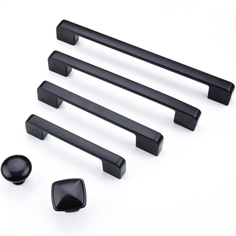 Maniglia dell'armadio nera Hardware quadrato manopole per porte da cucina armadio armadio cassetto tira accessori per mobili da camera da letto