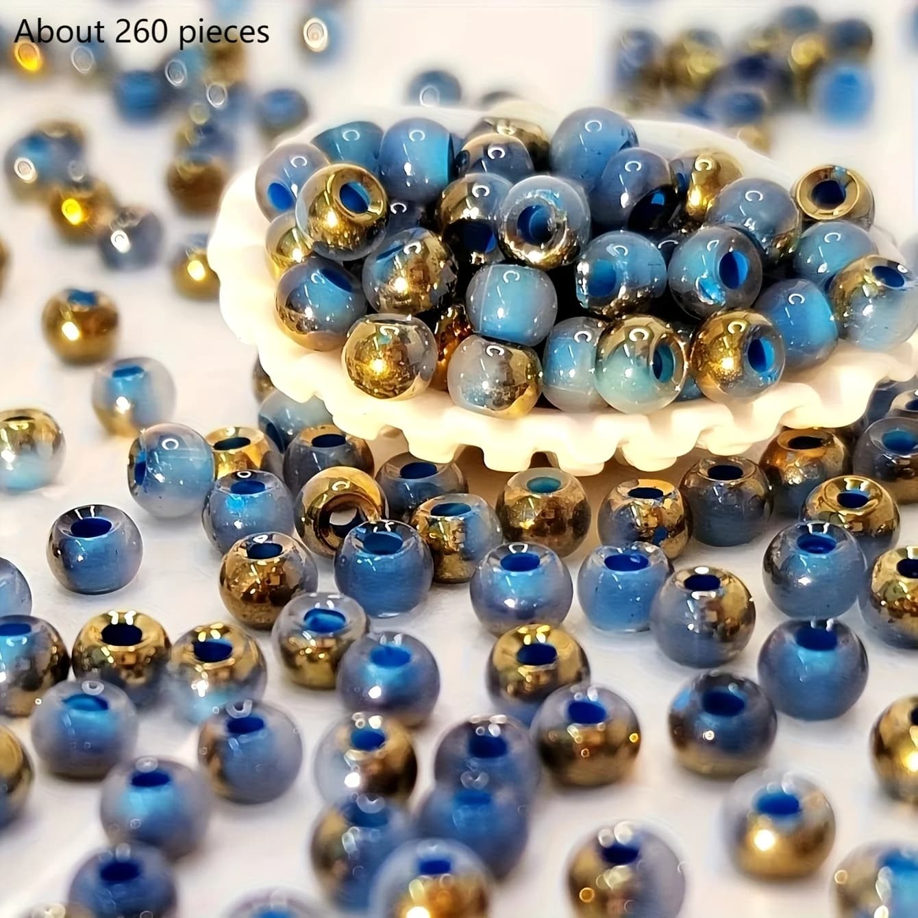 Materiali per gioielli fatti a mano fai-da-te con perline rotonde, perline colorate, accessori per realizzare braccialetti, orecchini e collane
