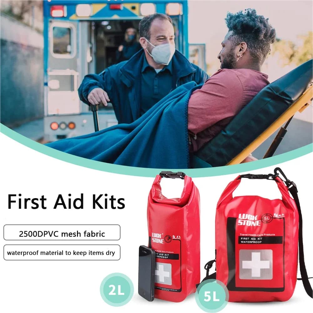 Nuova borsa di pronto soccorso impermeabile portatile da 2 litri custodia per kit di emergenza da campo all'aperto solo per viaggi in auto a casa pesca escursionismo sport