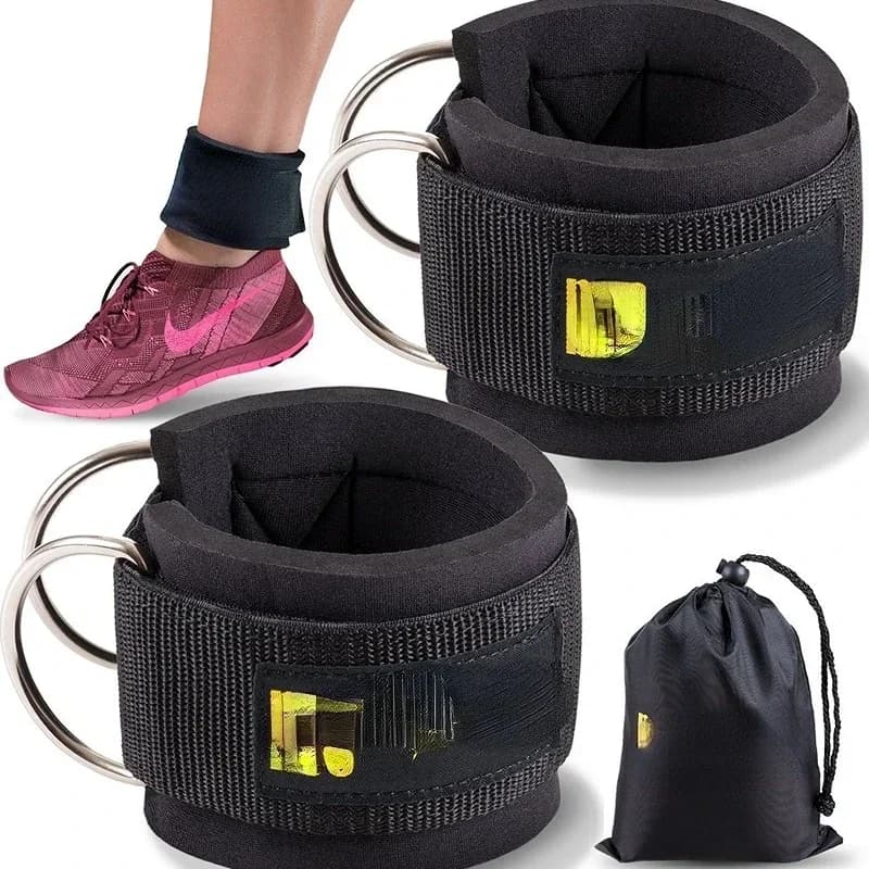 Cinturini per caviglie fitness Polsini di supporto per piedi con anello a D regolabili Palestra Allenamenti per la forza delle gambe Puleggia con fibbia Protezione per i piedi sportivi