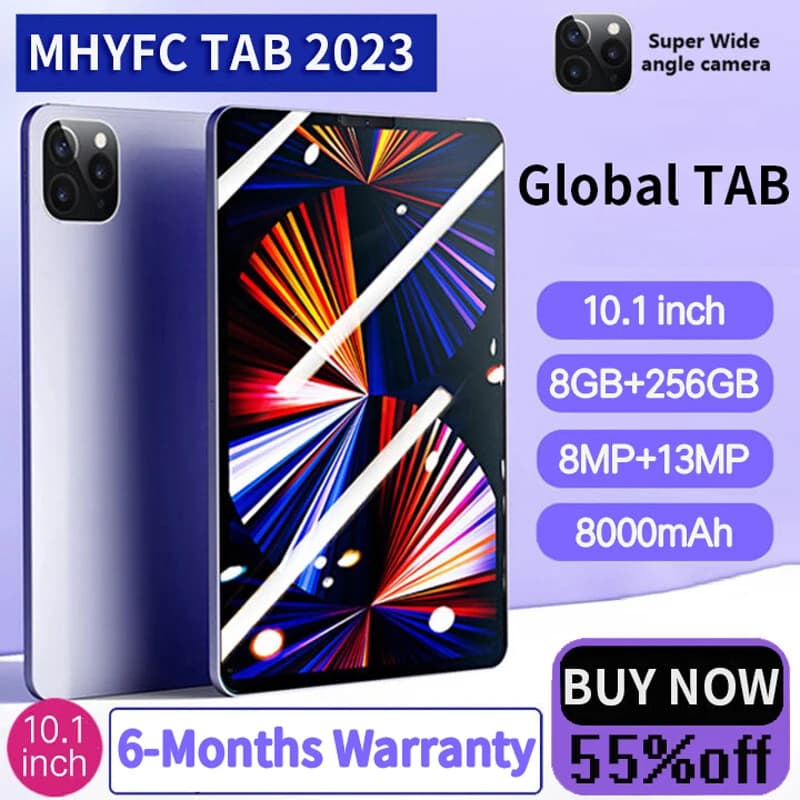 Tablet Pc Android originale 10.1 pollici versione globale 8 + 256GB SIM 4G LTE Wifi Android 12.0 Google Play Smart Tablet penna Touch gratuita