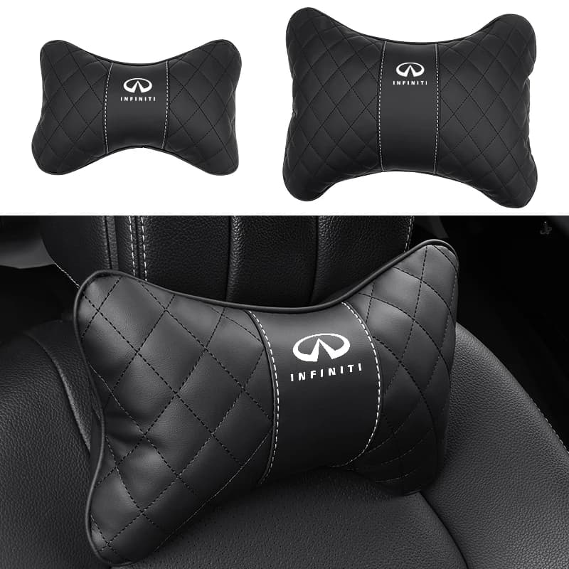 Car Seat Head Support Lumbar Cushion Headrest Neck Pillow For Infiniti Q50 FX35 Q30 G37 Q70 QX70 G35 Q60 QX50 QX60 QX80