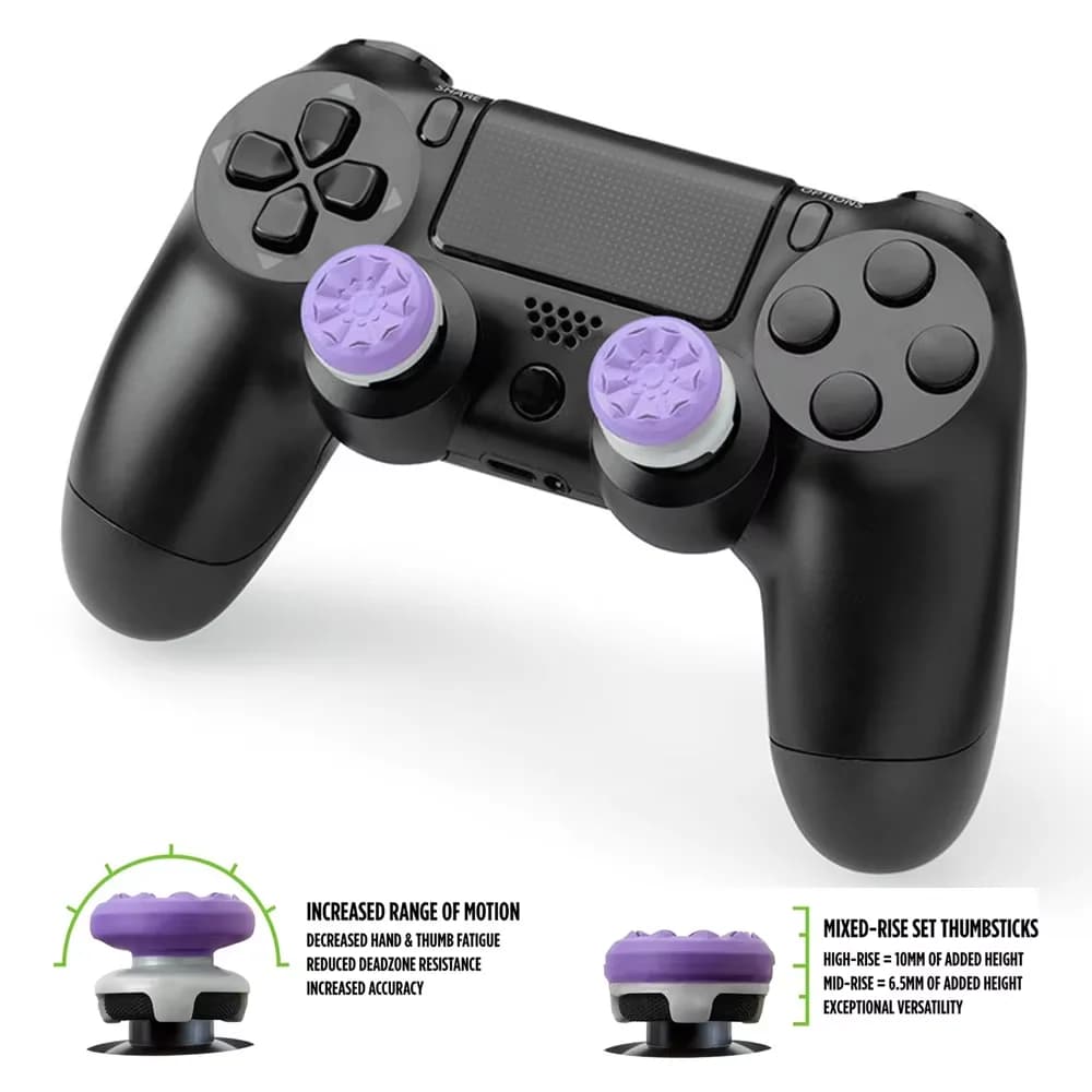 2 pezzi di impugnature in silicone per pollice per P5/P4, per cappucci booster joystick P5, accessori per controller di gioco, coppia di cappucci per joystick compatibili con P4/P5