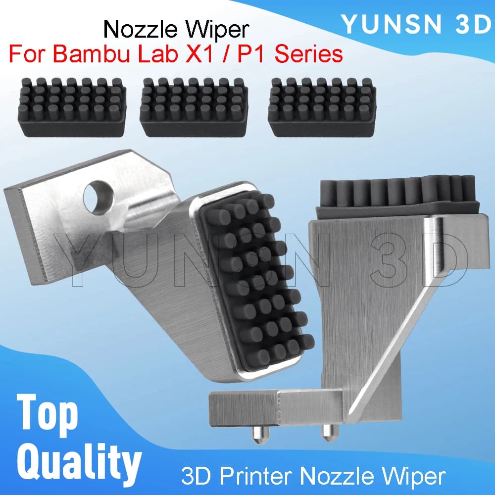 Ugello Tergicristallo Per Bambu Lab X1 P1 Serie Montato Lavapavimenti Spazzola In Silicone Testina di Stampa Pulitore Testina di Stampante Asciugatura Parte Della Stampante 3D