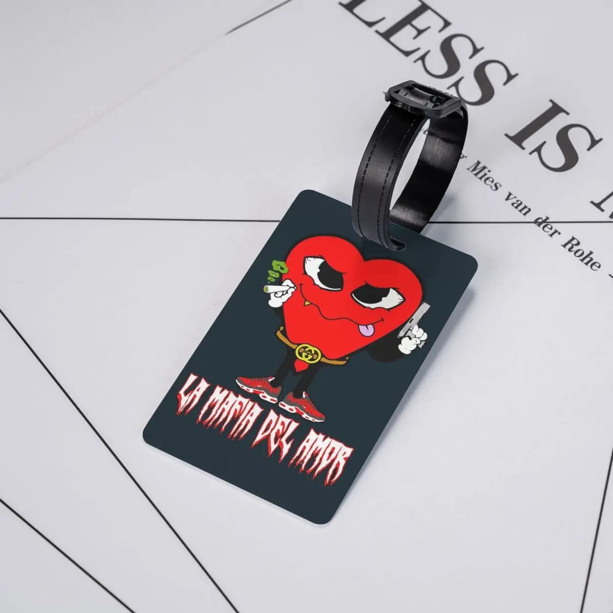 Etichette per Bagagli MAFIA OF LOVE, Accessori per Valigie, Tag per Bagaglio da Viaggio, Porta Etichetta con Nome e Indirizzo