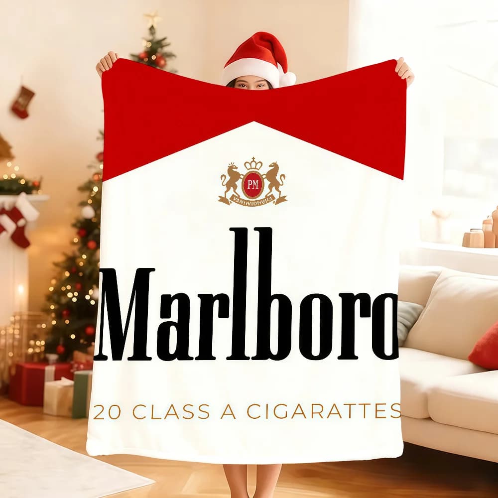 Classic Luxurious C-CiGareTte M-MarlBoroS Blanket For Soft Throw Blanket for Picnic Bed Sofa Home Bedroom Cozy Warm Comfortable