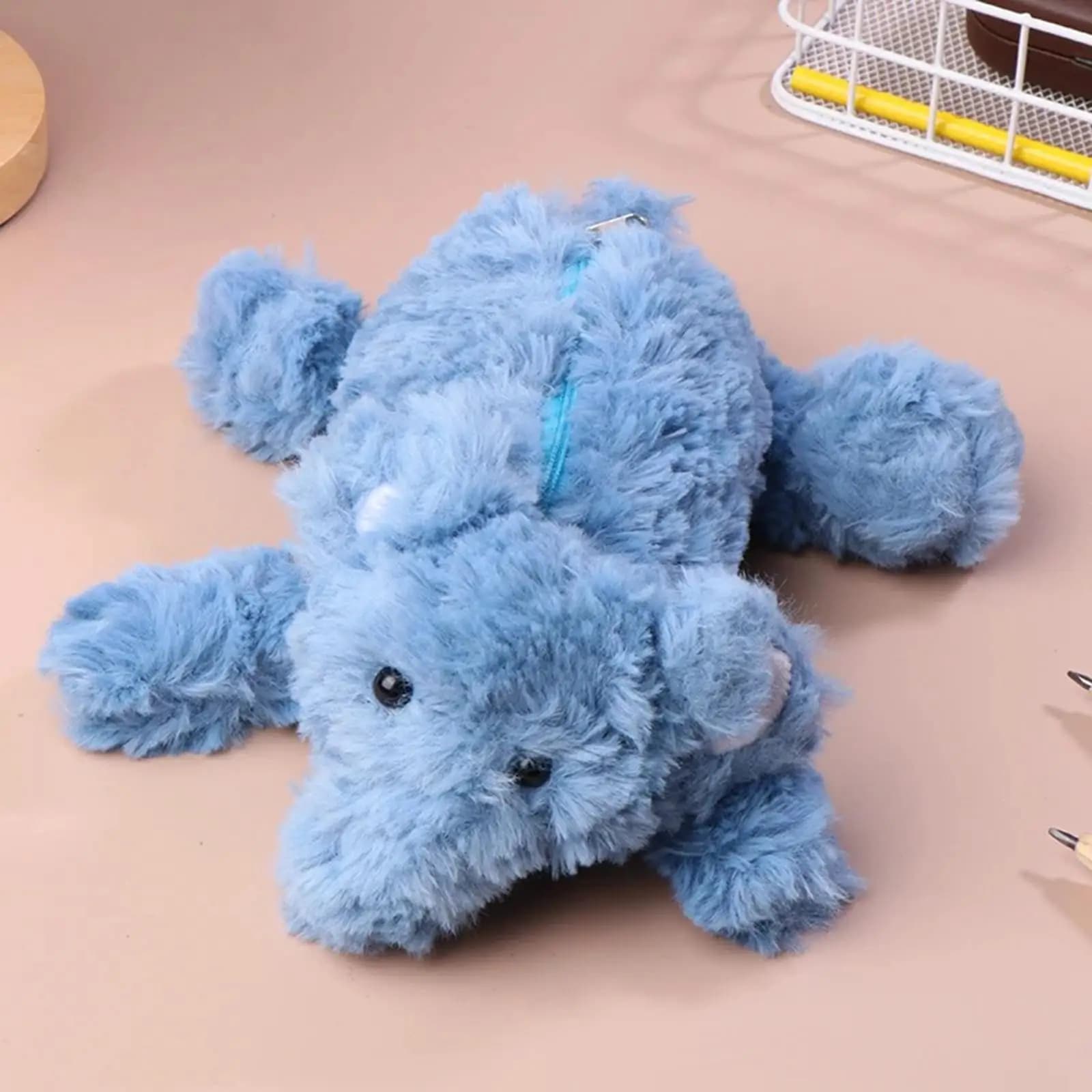 Astuccio per matite con elefante in peluche Borsa per cosmetici creativa Astuccio per matite con animali in peluche carino per materiale scolastico Regalo di compleanno per bambini Adolescenti