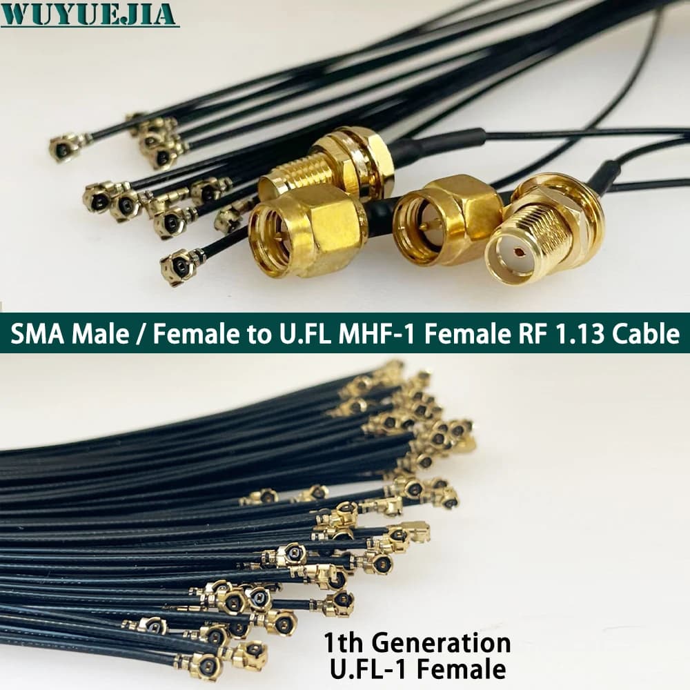 5 ~ 100 cm RP-SMA/SMA Femmina a 1a Generazione U.FL1 MHF-1 Connettore Femmina Antenna WIFI Ponticello RF1.13 Cavo di Prolunga Pigtail