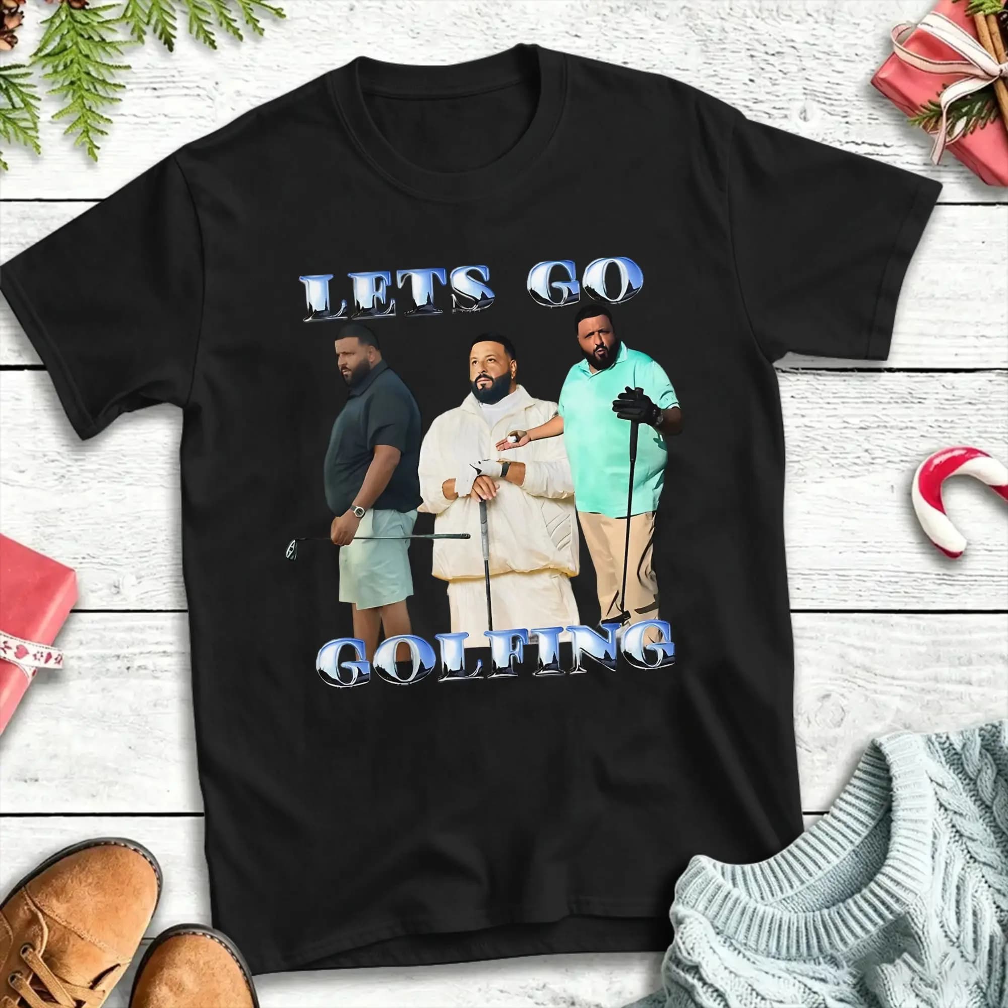 Casual T Shirt Summer DJ Khaled Let's Go Golfing Hip Hop T Shirts 100% Cotton Tee Shirt for Man Y2K Basic Short Sleeve Tops