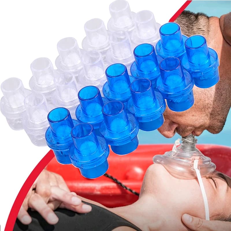 50/100/150pcs CPR Emergency Respirator Filter Plug First Aid CPR Breathing Mask Protect Check Valve for Artificial Respiration